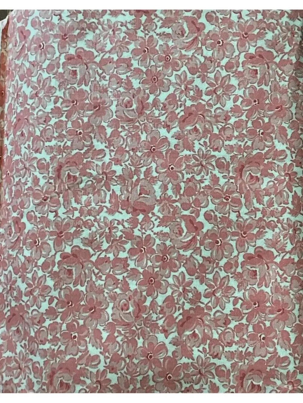 7Yds. Fabrics Daisy+ Rose Pattern Pink & White Made in Usa   MDG (247)